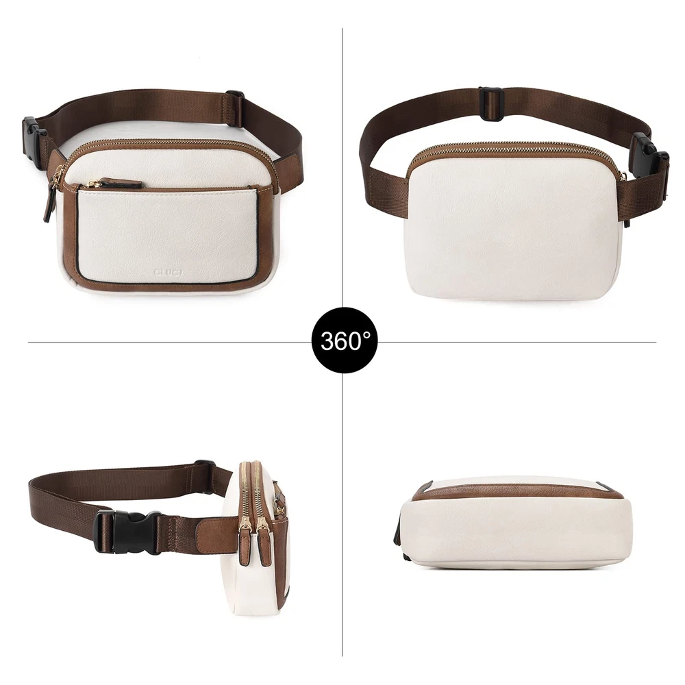 Women's Adjustable Mini Crossbody Waist Belt Bag Vegan Leather