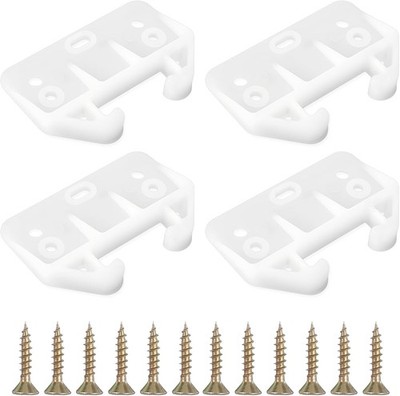 4PCS Plastic Drawer Guides White Drawer Rail Brackets White Drawers Track Guides