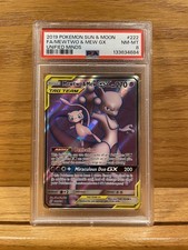 2019 POKEMON SUN & MOON UNIFIED MINDS #222 FULL ART/MEWTWO & MEW GX PSA 8 on eBay