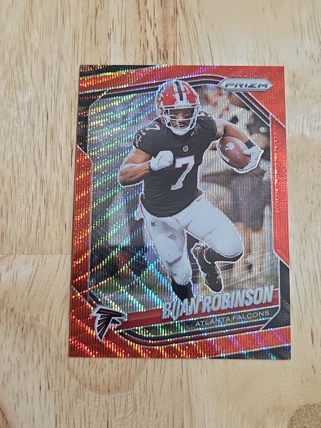 2025 Prizm BIJAN ROBINSON Red Wave /149 #96 Atlanta Falcons SP