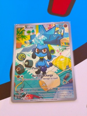 Pokémon Riolu Secret Illustration Rare Karmesin&Purpur SVI 215/198 NM EN