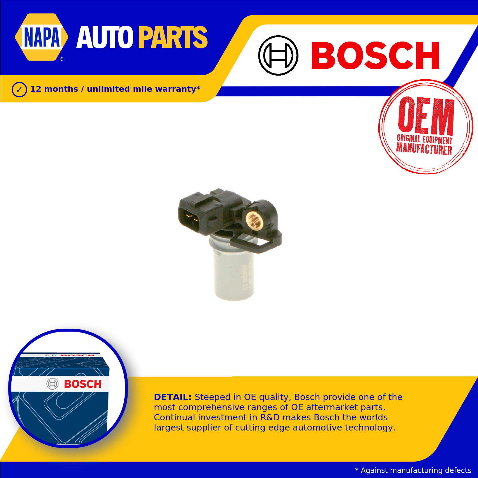RPM / Crankshaft Sensor 0986280478 Bosch 1M5A6C315AB 1M5A6C315AC 1M5A6C315AD PG