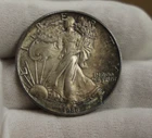 1986 US Silver Eagle $1 Unc Key Date First Year (Toned)