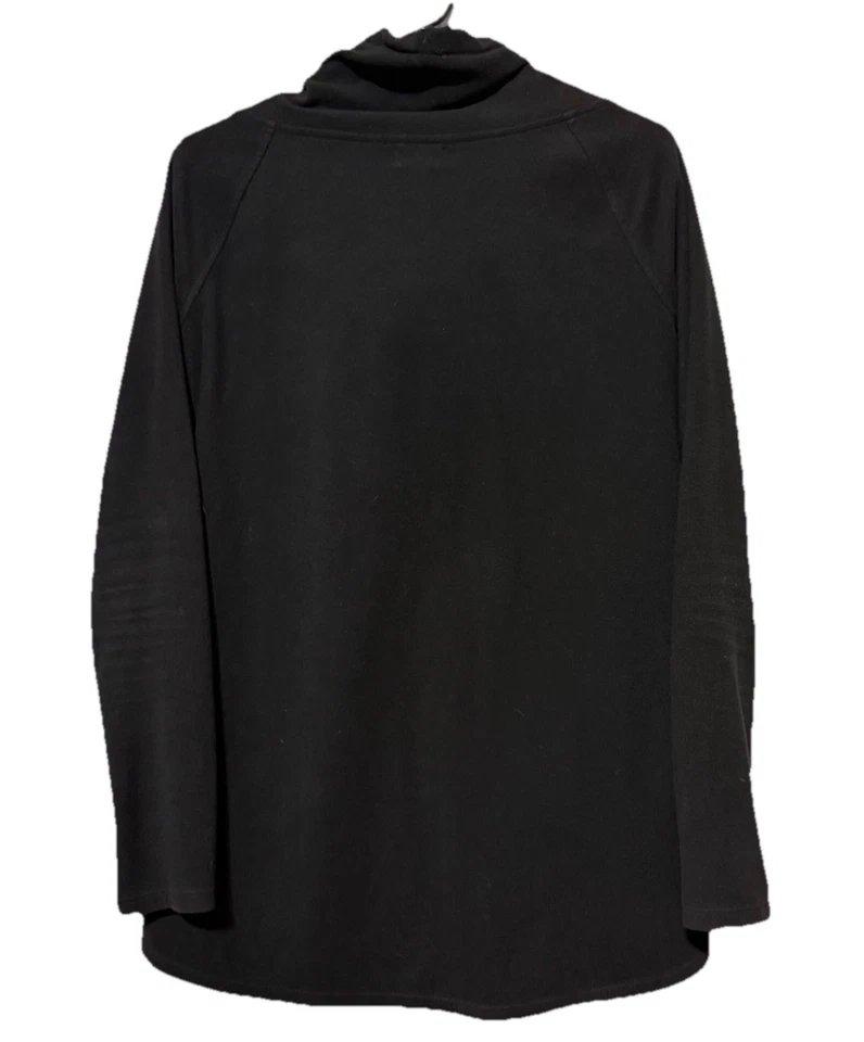 Винтажный женский свитер City Streets черный пуловер с воротником-хомутом размер средний - Изображение 4 из 4