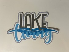 Lake living Scrapbook Title Handmade Paper Pieced Die Cut