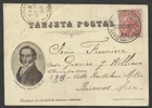 URUGUAY to ARGENTINA Special Postcard 20 Oct 1902 Agencia Maritima U.H. VF