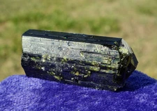 Green EPIDOTE Natural Crystal Point Specimen with Termination from Pakistan 9508
