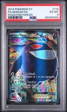 2014 POKEMON XY PHANTOM FORCES #114 FULL ART/GENGAR EX PSA 6
