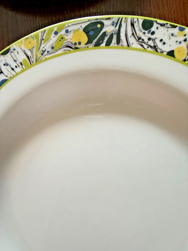 beautiful MCM design Portmeirion Novella Limelight 11” Dinner Plate/s 2013-15