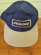 Vintage Penske Hat Adult Adjustable Snapback NAVY BLUE and Khaki Logo y2k era ET