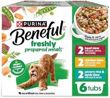 Purina Beneful Protein Gravy Wet Dog Food Variety Pack 6 x 10 Oz Tubs 7.31 per gallon