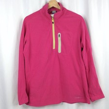 Eddie Bauer First Ascent 1/4 Zip Pullover Fleece Sweatshirt Women's Size XL Pink