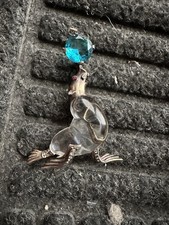 Crown Trifari Signed Jelly Belly Seal Brooch VTG Estate Jewelry