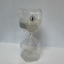 Clear Glass Hexagonal Egg Timer 15.5cm