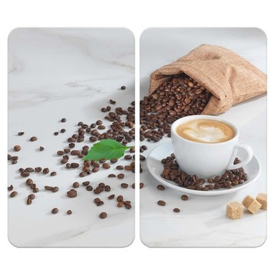 Maximex Abdeckplatten Universal CAFÉ AROMATICA 2er schlagfestes Sicherheitsglas