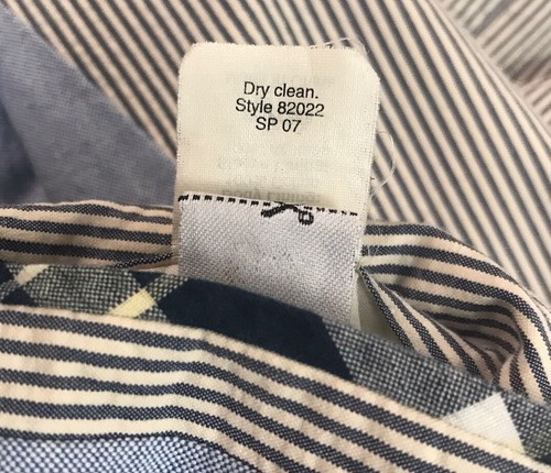 J Crew Seersucker 100% Cotton Suit From 2007 40R 31x29 Blue White - Picture 6 of 24