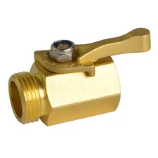 HYDRO MASTER Heavy Duty 3/4" Brass Shut Off Valve with Large Handle Full Flow...