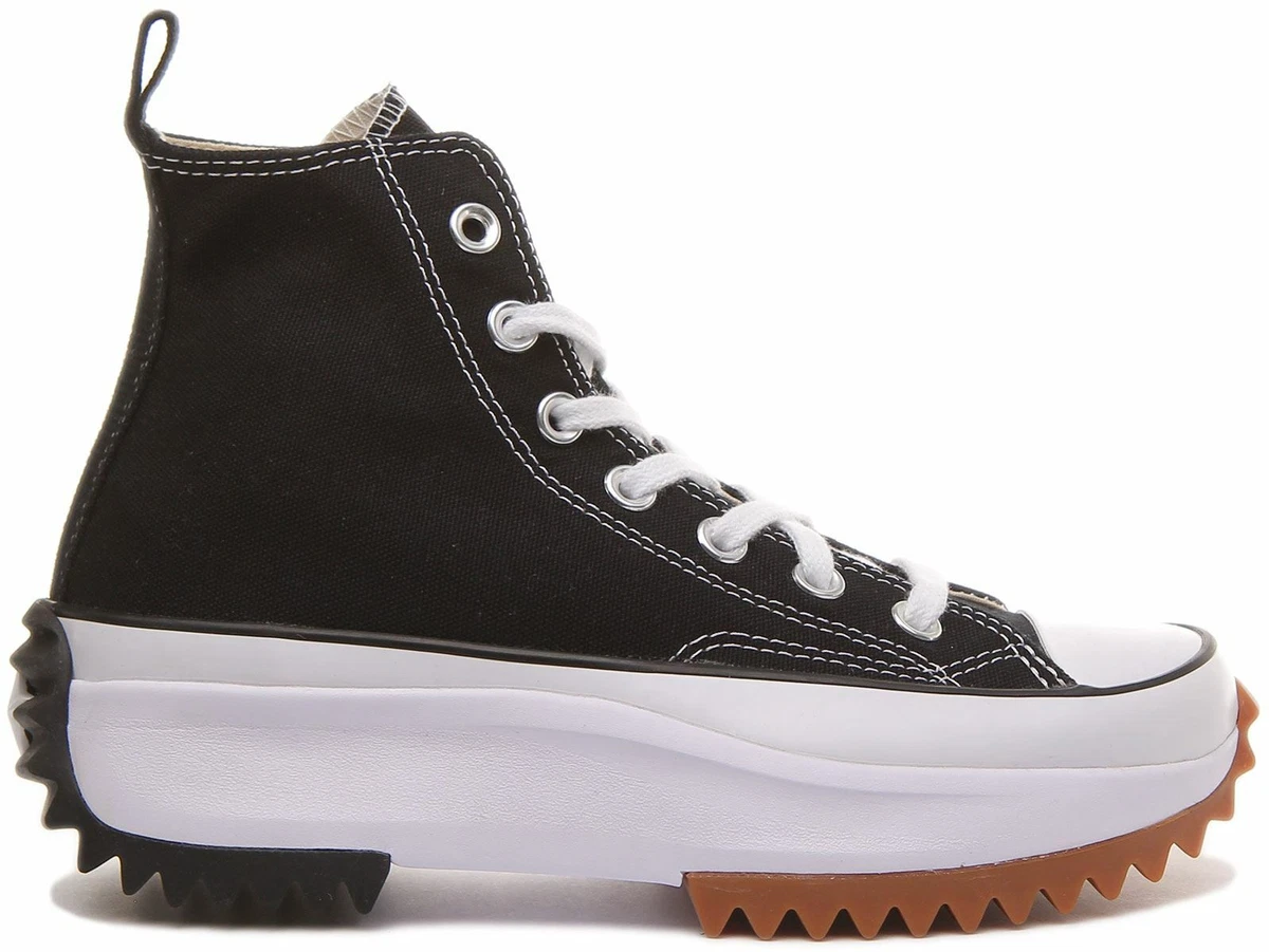 Converse All Star 166800C Run Star Hike High Trainers Black White Size UK 2  - 8 | eBay