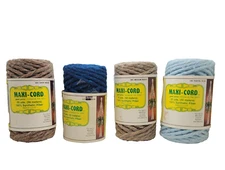 Maxi Cord 55 Yds Each Roll Assorted Colors Macrame Basketry Lot of 4 New