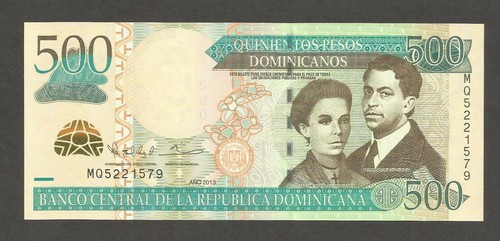 Dominican Republic; 500 Pesos; 2013; UNC; P-186c; BNB-B716b; Bank ...