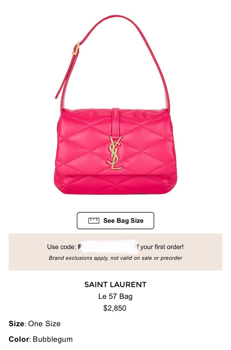 NEW Saint Laurent YSL Le 57 Leather Shoulder Quilted NEW Saint Laurent YSL Le 57 Leather Shoulder Quilted