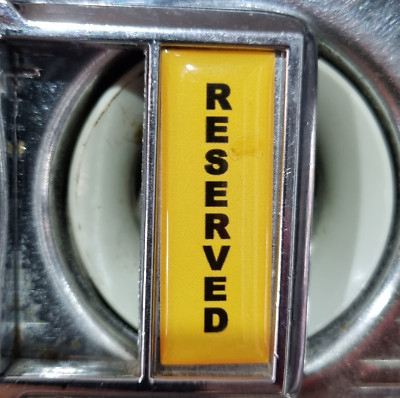 Slot Machine Reservation Plate Stickers Reserved