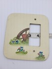 Wooden Hand Painted Amish Farm Wagon Wheel Rocker Switch Cover "Margie" Country  — photo 3