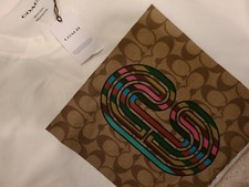  170 New Coach Womens T Shirt Size Small Limited Edition Multicolor