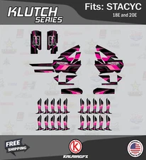 Graphics Kit for STACYC 18E 20E Electric Bike (All Years) Klutch-magenta