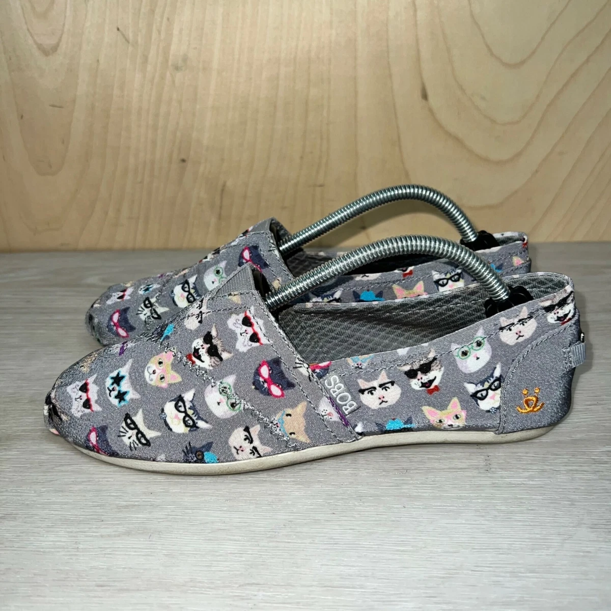 dø munching Såkaldte BOBS by Skechers Memory Foam Slip On Shoes Grey Cat 34393 Women&#039;s 7 UK  4 EURO 37 | eBay