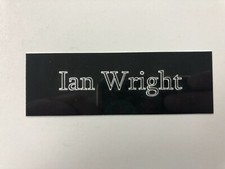 Ian Wright - Légende de l'Arsenal - Plaque gravée 105x35mm pour souvenirs signés