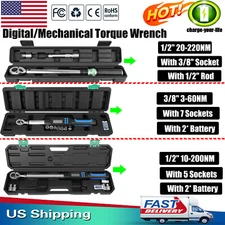 ✅Dejunpool Torque Wrench Digital/Mechanical Torque Wrench 1/2'' 3/8" 1/4''Drive