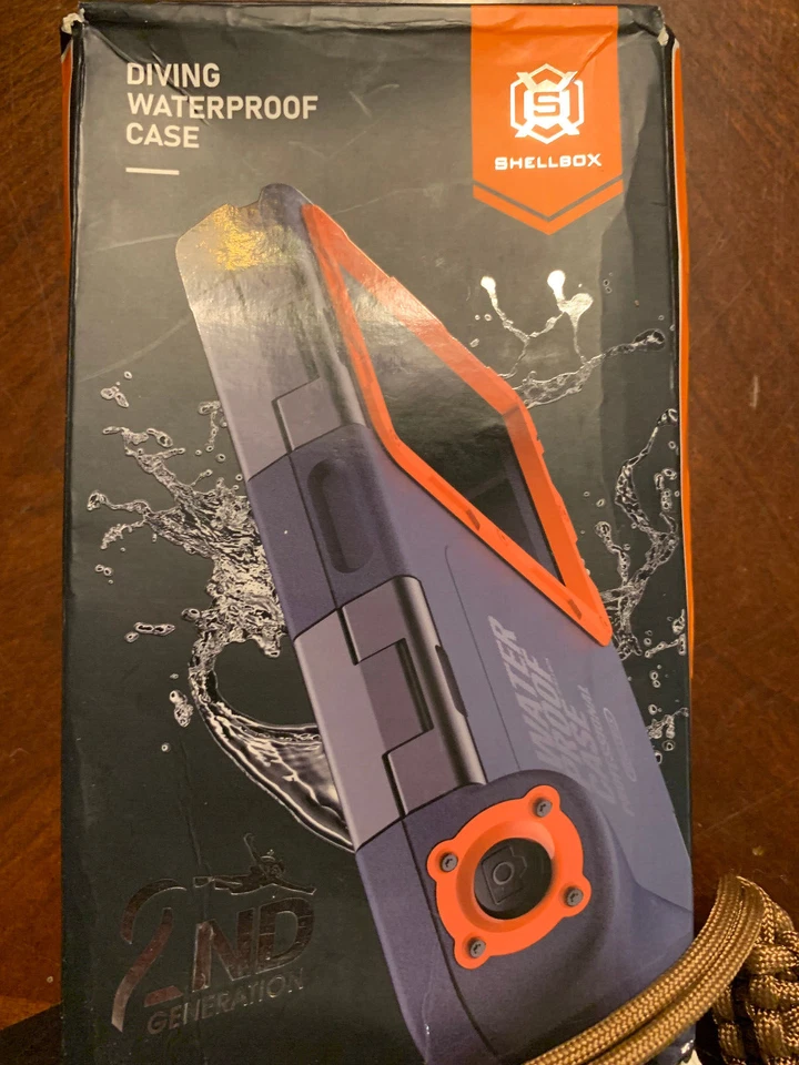 Shellbox Blue Orange Professional Apple Samsung 15M Water Proof Diving Case READ - Image 3 of 3