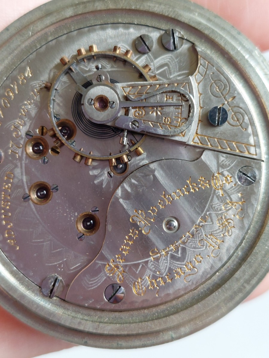 Sears Roebuck & Co. Chicago Illinois 17J Pocket Watch Model 6