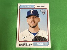 2023 Topps Heritage #320 Yerry Rodriguez RC Rookie Texas Rangers