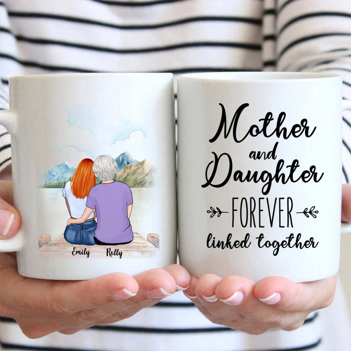 Mom & Daughter Personalized Mug Mug Cup Birthday Gift Personalized Coffee Mu