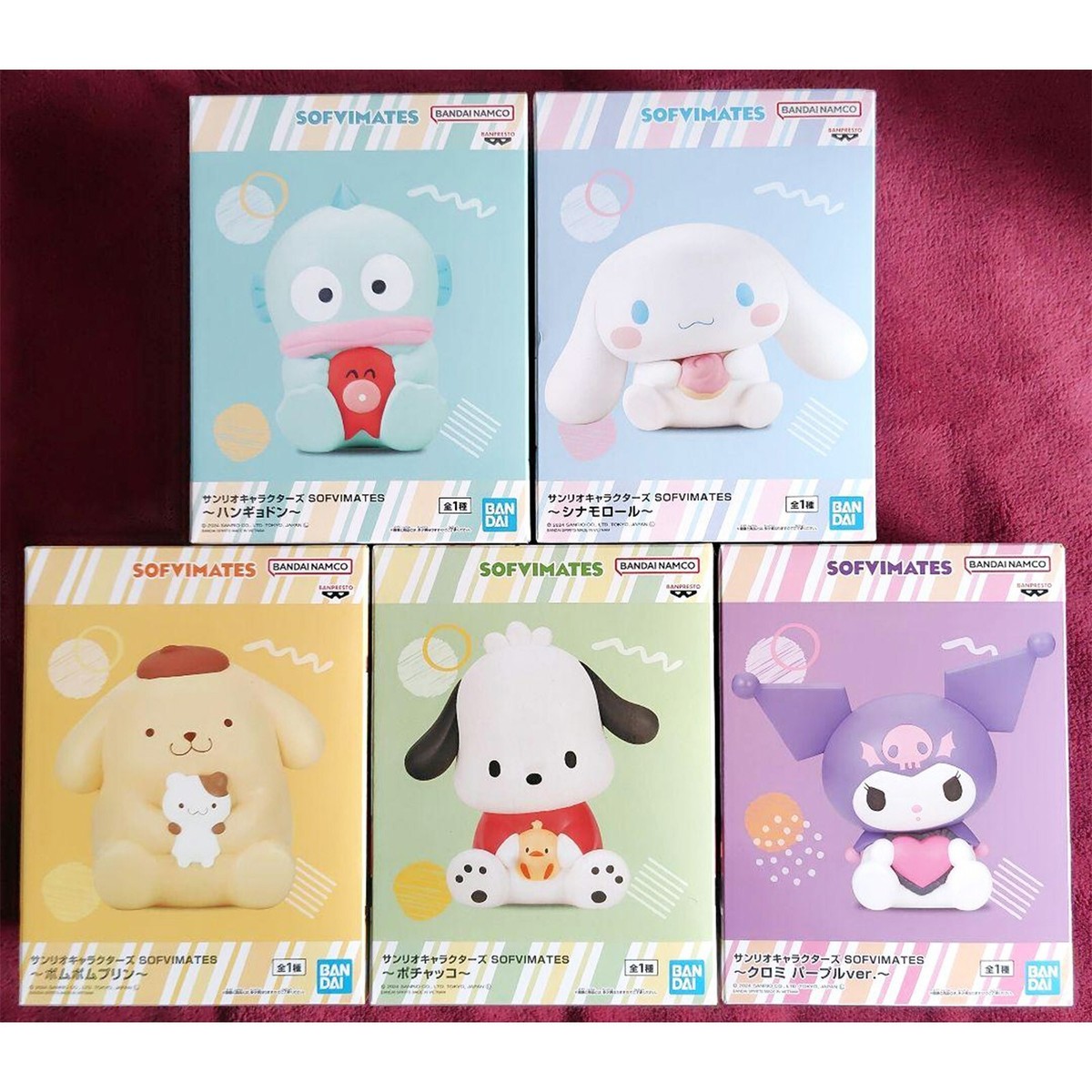 Sanrio Characters SOFVIMATES CINNAMOROLL HANGYODON POMPOMPURIN