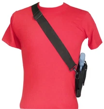 Bandolier Shoulder Holster 2"-2 1/2" Small Revolver 38, 357, 22 - J Frame Black