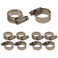 #10 Lined Worm Gear Clamp Works With Flexfab 3/4" silicone Heater Hose 5526-075