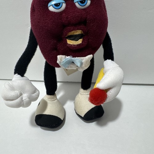Applause California Raisins Microphone Singer Raisin Bendable Plush Toy 1988 A - Picture 3 of 5
