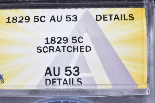 1829 Capped Bust Half Dime - ANACS AU 53 Details - Very Nice! - Imagen 3 de 3