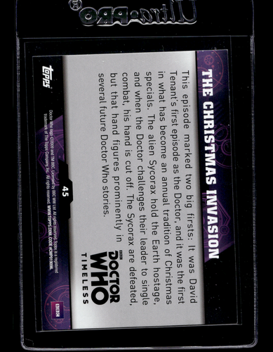 2016 Topps Doctor Who Timeless #45 The Christmas Invasion - Picture 2 of 2