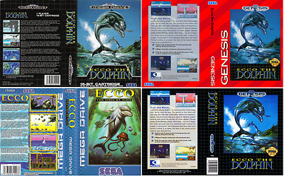 Ecco The Dolphin Mega Drive Box Art Case Insert Cover only | eBay UK