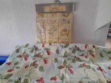 Set guanti e grembiule da forno cabina irlandese cotone vintage + grembiule Probus con lamponi