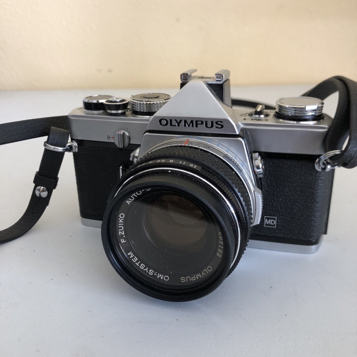 Olympus OM1-N 35mm SLR Film Camera w/ 50mm F1.8 Lens, Tested Fully