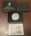 2021 W TYPE 2 AMERICAN EAGLE 1 OZ SILVER UNCIRCULATED (21EGN), W/COA  ON HAND