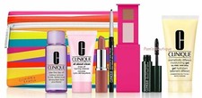 CLINIQUE 8pc GIFT SET w/Bare Pop Lipstick, TTDO Makeup Remover, Mascara, DDM Gel
