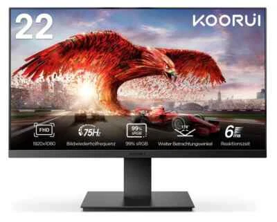 Monitor KOORUI 22N1 Full HD 1920x1080 VA 75Hz 22" 99% sRGB 6ms