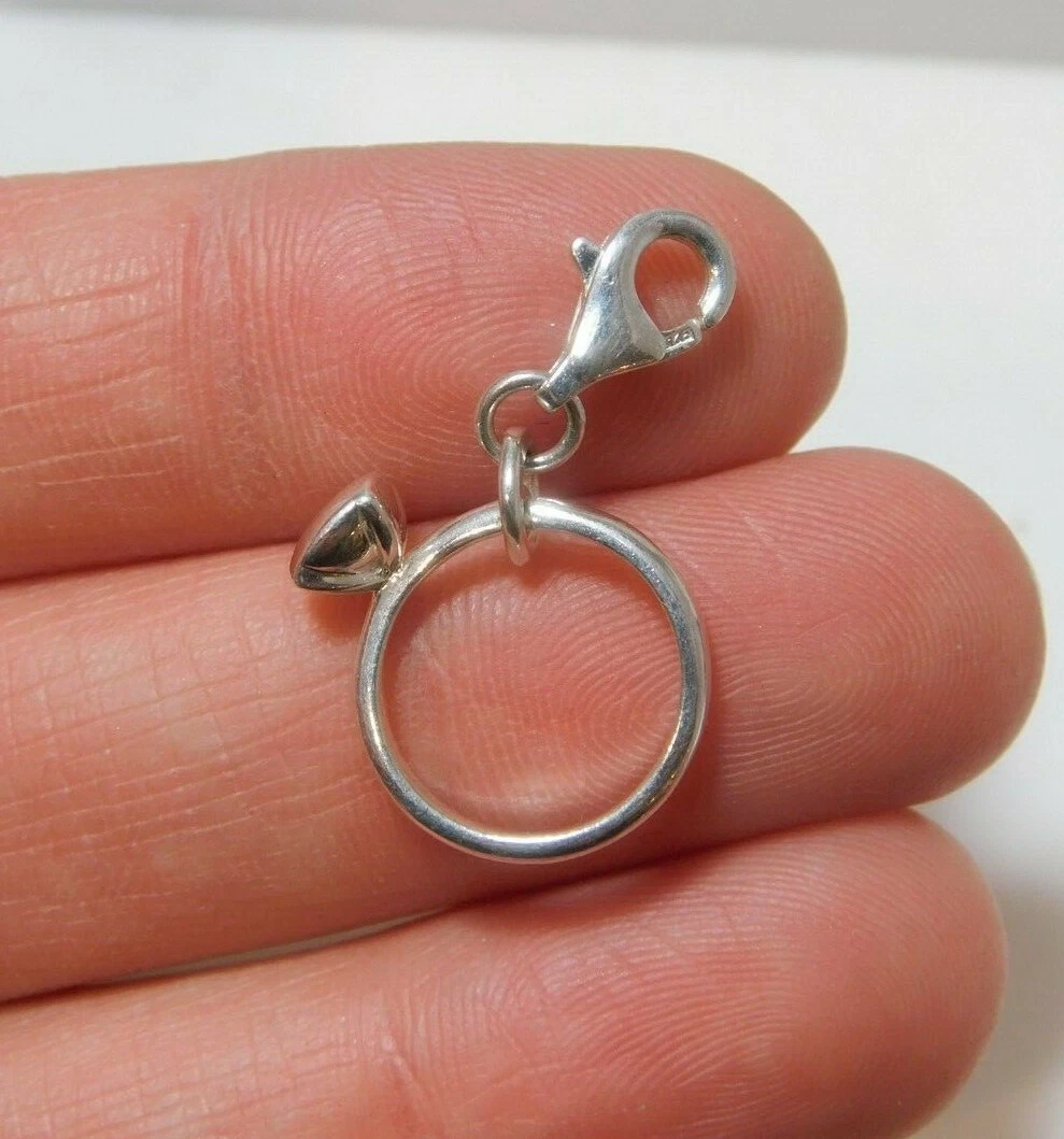 Dainty Truth PK Sterling Silver 925 Stamped Rhinestone Ring Dangle