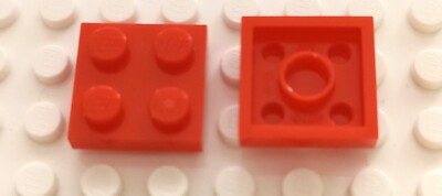 LEGO   basic Ninjago technology city plate 2x2 bright red 3022 302221 1 piece
